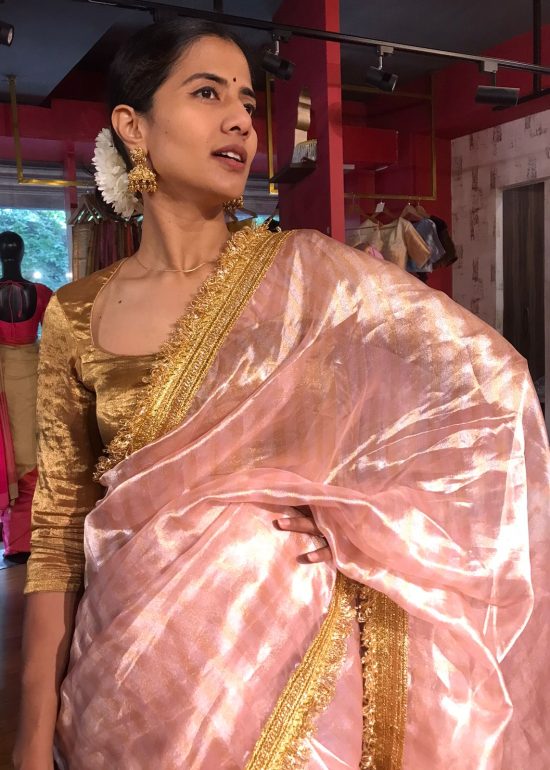 Pink Tissue Silk Sarees