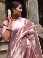 Onion Pink Traditional Tissue Lehenga Set Of 3
