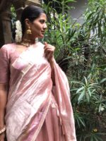 Onion Pink Traditional Tissue Lehenga Set Of 2