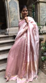 Onion Pink Traditional Tissue Lehenga Set Of 2 - Image 2