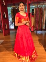 Red Silk Lehenga Set of 2 - Image 2