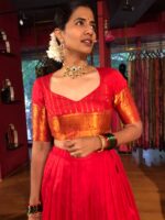 Red Silk Lehenga Set of 2