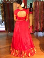 Red Silk Lehenga Set of 2 - Image 4