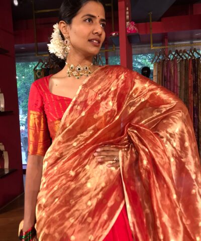 Red Silk Lehenga Set of 3