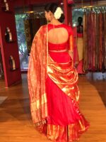 Red Silk Lehenga Set of 3 - Image 5