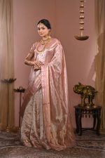 Onion Pink Tissue Silk Lehenga Set Of 3