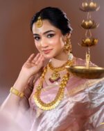 Onion Pink Traditional Tissue Lehenga Set Of 3 - Image 4