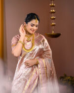 Onion Pink Traditional Tissue Lehenga Set Of 3