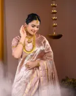 Onion Pink Tissue Silk Lehenga Set Of 3 - Image 4