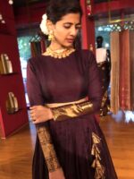 Coffee Brown Silk Lehenga (Set of 2)