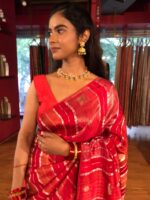 Red Banarasi Muga Silk Saree