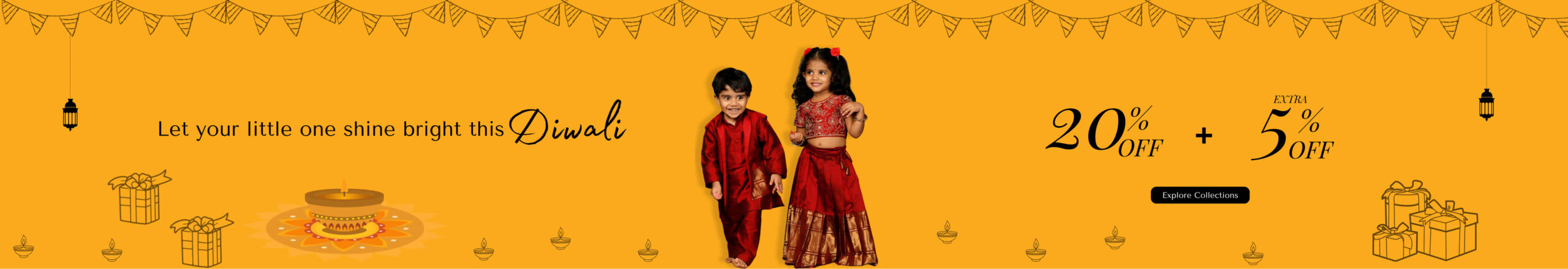 Ethnic Wear for Kids Desktop Banner