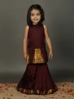 Coffee Brown Sharara Set for Girl