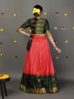 Green Silk Lehenga Set of 2 - Image 4