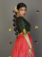 Green Silk Lehenga Set of 2 - Image 3