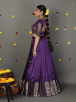 Purple Silk Lehenga Set of 2 - Image 6
