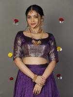 Purple Silk Lehenga Set of 2 - Image 3