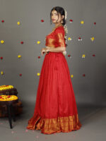 Red Silk Lehenga Set of 2 - Image 4