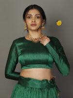 Green Silk Half Saree  (Set of 2) - Image 2