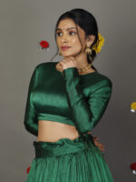 Green Silk Half Saree  (Set of 2) - Image 5