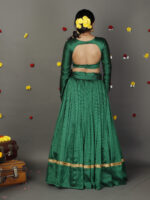 Green Silk Half Saree  (Set of 2) - Image 4