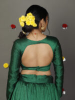 Green Silk Half Saree  (Set of 2) - Image 3