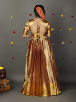 Molten Gold Silk Lehenga Set (Set of 2) - Image 5