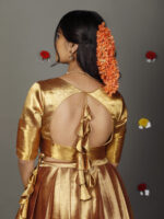 Molten Gold Silk Lehenga Set (Set of 2) - Image 4