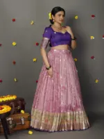 Pink Kota Lehenga set of 2 - Image 5