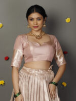 Pink Brocade Lehenga set of 2 - Image 2