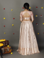 Pink Brocade Lehenga set of 2 - Image 6