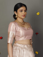 Pink Brocade Lehenga set of 2 - Image 3