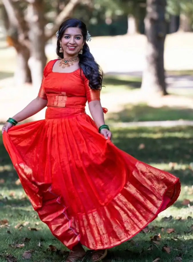 The lehenga looked even more beautiful in person! 