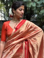 Red Traditional Tissue Lehenga Set Of 3