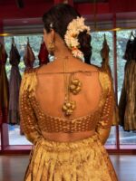 Molten Gold Tissue Silk Lehenga Set (Set of 2) - Image 5
