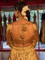 Molten Gold Tissue Silk Lehenga Set (Set of 2) - Image 5