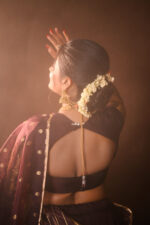 Coffee Brown Silk Lehenga with Organza Dupatta (Set of 3) - Image 7