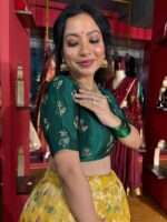 Yellow Embroidered Kota Silk Lehenga Set of 2 - Image 3