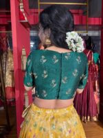 Green Silk Embroidered Blouse - Image 4