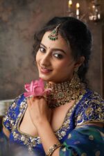 Royal Blue Embroidered Silk Lehenga Set of 2 - Image 5