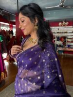 Pink Embroidered Kota Silk Lehenga Set of 3 - Image 9