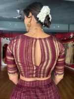 Arakku Brown Kanchivaram Silk Lehenga Set of 2 - Image 4