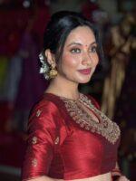 Maroon Embroidered Tissue Silk Lehenga Set of 3 - Image 7