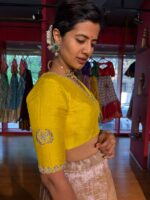 Dusty Pink Embroidered Silk Lehenga Set of 2 - Image 3