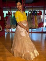 Dusty Pink Embroidered Silk Lehenga Set of 2 - Image 10