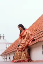 Red Traditional Tissue Lehenga Set Of 3