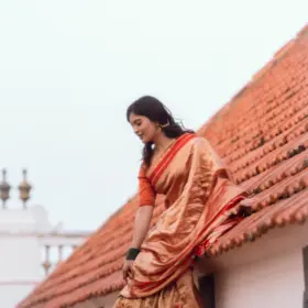 Red Traditional Tissue Lehenga Set Of 3