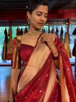Maroon Silk Lehenga Set of 3 - Image 4