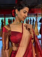 Maroon Silk Lehenga Set of 3 - Image 3