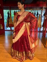 Maroon Silk Lehenga Set of 3 - Image 14